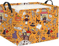 HIYAGON Rectangular Halloween Basket for Boys and Girls Kids Trick or Treat Pumpkin Basket for Halloween Parties Cute Storage Bin Organizer Box Room Decor(Pirate Halloween)