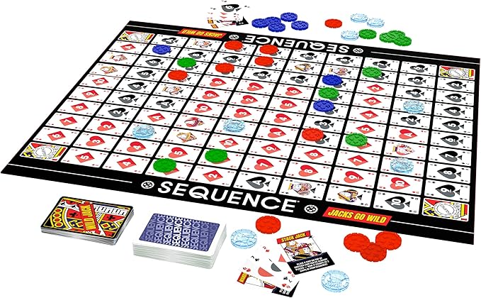 Goliath Sequence Jacks Go Wild! | Strategy Board Game Includes Additional Wild Jacks Cards | 2-12 Players, Ages 7+