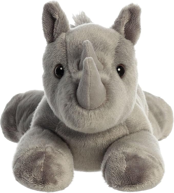 Aurora® Adorable Flopsie™ Rodney Rhino™ Stuffed Animal - Playful Ease - Timeless Companions - Gray 12 Inches