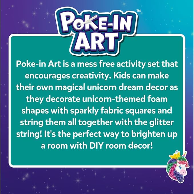 Skillmatics Poke-in Art - Magical Unicorn Dream Decor, Mess-Free Fun for Kids, DIY Wood Craft Kits, Screen-Free Activity, Gifts for Ages 4, 5, 6, 7, 8, 9