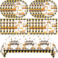 Construction Birthday Party Supplies Construction Excavator Tractor Dump Digger Theme Tableware Include Paper Plates Napkins Tablecloth, for Toddler, Kids, Boys Birthday Party Decorations, Serves 20