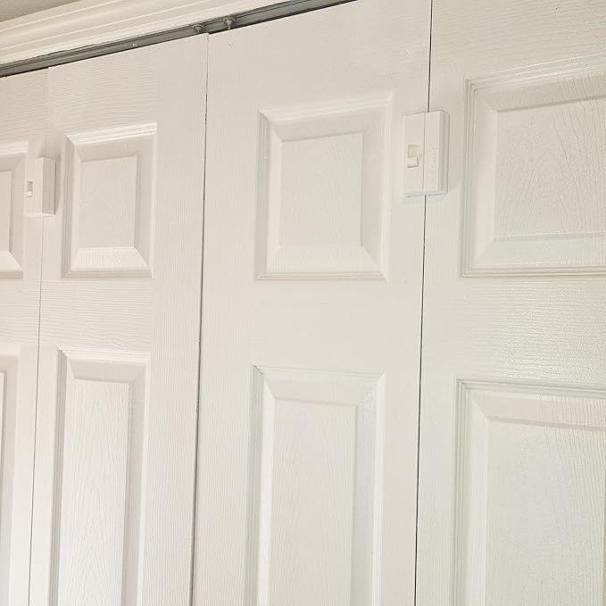 Bifold Door Lock (2 Pack), Child Safety Lock for Your Closet & Pantry, Automatically Locks to Keep Toddlers, Dogs, & Cats Out, Tool-Free Install