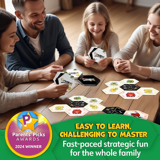 Groopic Monster's Style – Award-Winning and Fun Twist on The Beloved Rummy Game. Board Games for Kids 8-12 & Families, Innovative Rummy Card Game Set. Monster Games for Kids, Ages 8+, Players 2-4