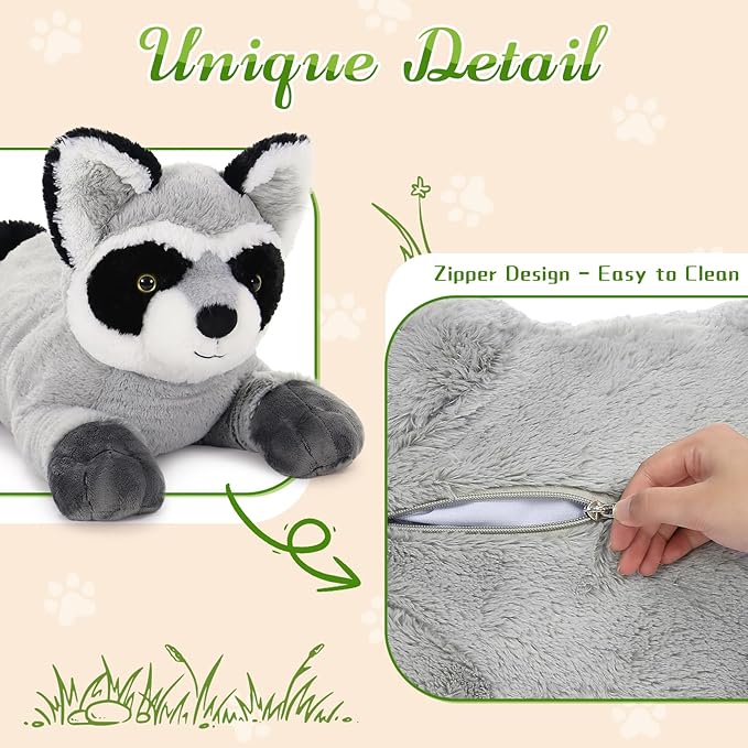 BENINY Giant Raccoon Plush Stuffed Animal 30" - Oversized Raccoon Pillow Plushies - Fluffy Big Stuffed Racoon Toy Birthday Gifts for Kids - Sweet Companion