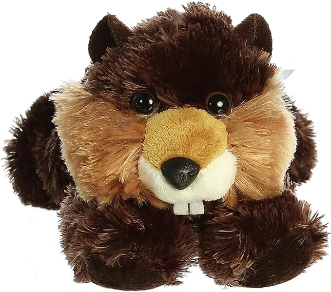 Aurora® Adorable Mini Flopsie™ Builder™ Stuffed Animal - Mini Companions Ready for Playful Adventures - for Kids All Ages, Toddlers, Adults, and Families - Brown 8 Inches