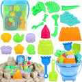 ERHAICAT Beach Toys, Dinosaur Sand Toys for Kids Toddlers with Collapsible Bucket, Sand Castle Building Kit, Mesh Storage Bag & Shovel Rake, Travel Summer Toys for Boys Girls Ages 3-10