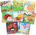 Zeoddler Wooden Puzzles for Toddlers, 8 Pack Insect Animal Jigsaw Puzzles for Kids3-5, 9 Pieces Preschool Learning Activities, Learning & Educational Toys, Gift for Boys, Girls