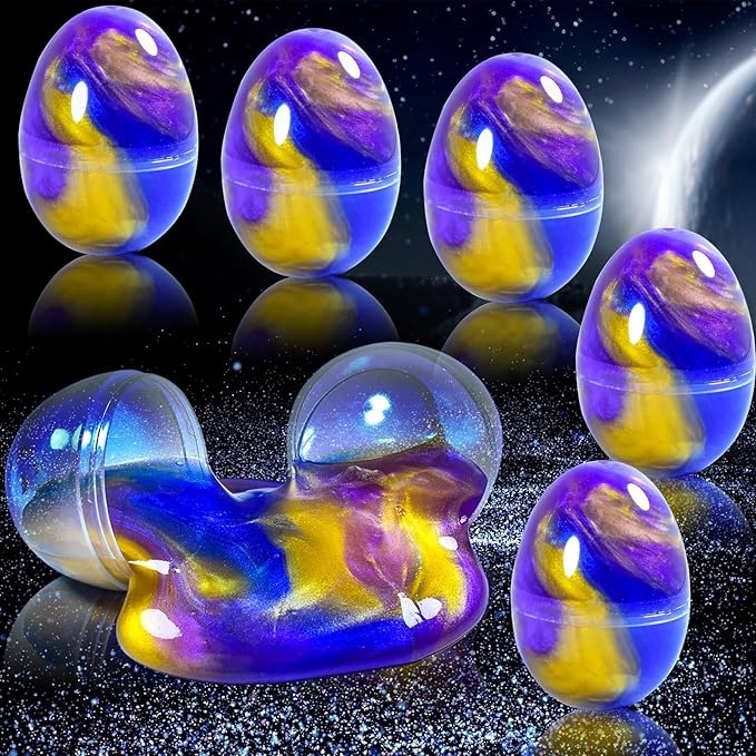 6 Pack Galaxy Slime Kit,Easter Slime Party Favors for Kids, Non Sticky,Wet,Stress & Anxiety Relief,Slime Bulk for Boys Girl,Cute Stuffers,Super Soft Sludge Toy