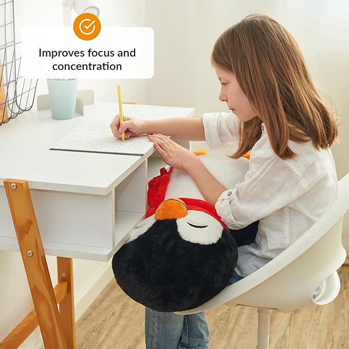 ODOXIA Big Weighted Plush for Anxiety 5lb Penguin | Stuffed Weighted Plush Animal for Kids, Adults