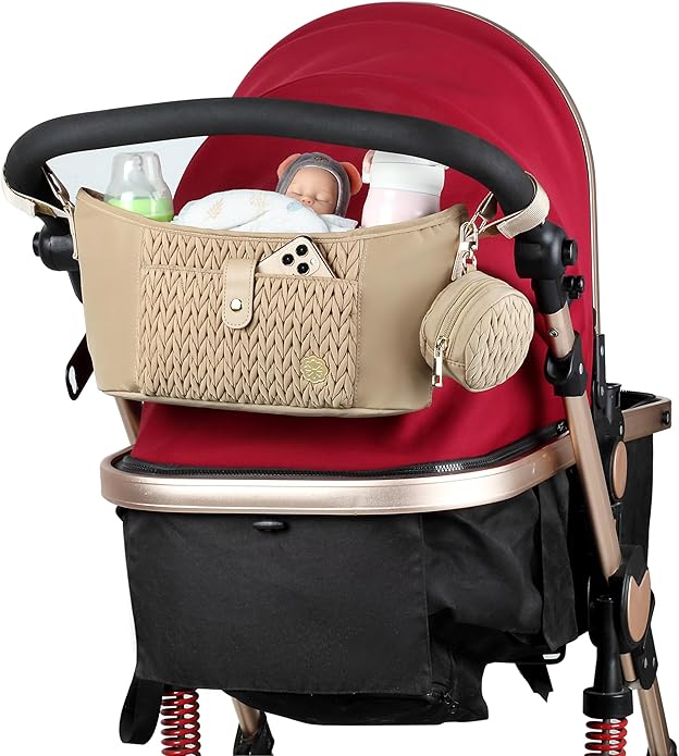 Universal Baby Stroller Organizer,Diaper Caddy Organizer with Adjustable Straps to Fits Nearly Any Strollers | Universal, Adjustable Straps