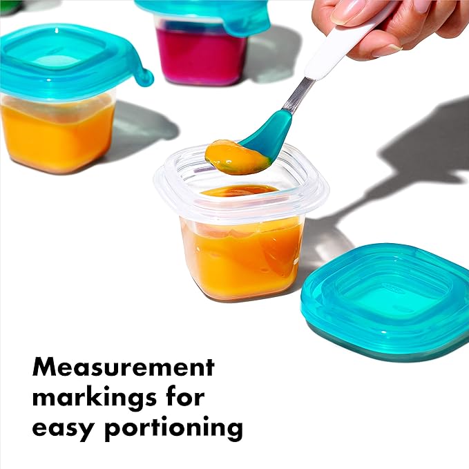 OXO Tot Silicone Baby Blocks m- 2 oz. - Teal