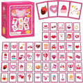 gisgfim 100 PCS Memory Matching Game Valentine's Day Concentration Memory Games Card Educational Game for Kids Educational Ages 3-8 A Fun & Fast Heart Gnome Matching Games