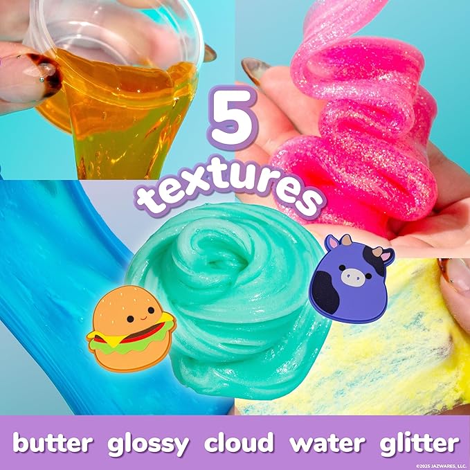 Horizon Group USA Sensory Slime Studio, Scented Slime Kit with Mix-Ins, Charms, and Storage Case, Squishmallows