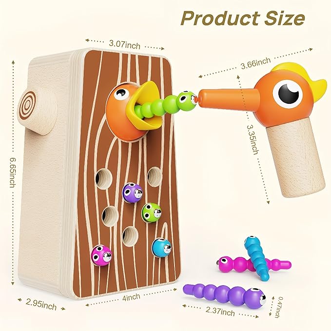 Montessori Toys for Boys and Girls Aged 2-4, Toddler Fine Motor Skills Learning Toys