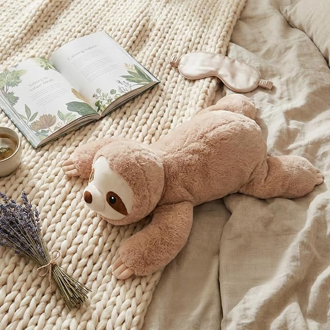 Weighted Sloth Stuffed Animal Toy with Embroidered Eyes, Removable 2.3lb Weight Pack, 21.5 inches – Soft Plush Sloth for Kids & Adults