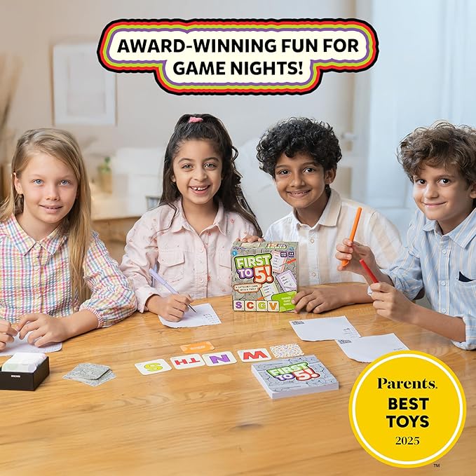 Skillmatics Board & Card Game - First to 5, Category Game with a Twist, Perfect for Parties, Family, Game Night, Quick Thinking, Gifts for Kids, Teens, Adults, Ages 8, 9, 10 & Up, 2-8 Players