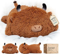 Mewaii Cute Highland Cow Plush Pillow, Kawaii Plushies Highland Cow Stuffed Animals, Squishy Plushies, Cuddle Plush Pillow for Kids & Girls (13 Inch)