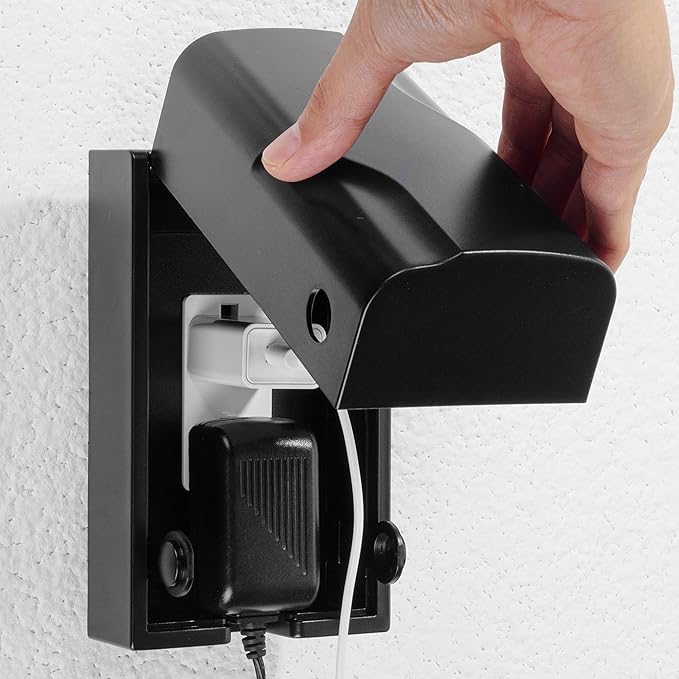 Bates - Baby Safety Outlet Cover Box, Black, Outlet Covers Baby Proofing, Plug Covers for Electrical Outlets