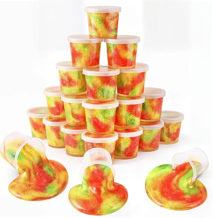 24 Pack Galaxy Slime Putty, Party Favors for Kids, Non-Sticky Galaxy Slime Packs, Party Favors for Kids Goodie Bag Stuffers, Stress Relief Toy for Girl and Boys 6 7 8 9 10 11 12