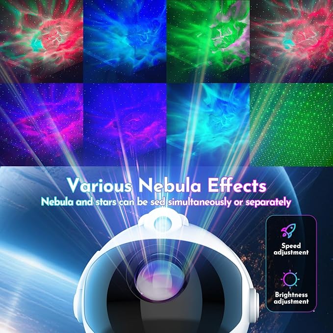 Astronaut Galaxy Projector for Bedroom Decor, Birthday Gifts for Adults Teen Girl Gifts Ambient Lighting, Ceiling Space Star Night Light Projector for Kids Room Decor Aesthetic