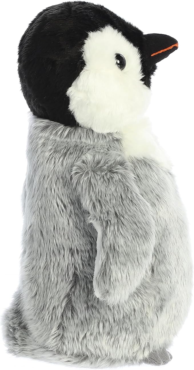 Aurora® Adorable Flopsie™ Penny Penguin™ Stuffed Animal - Playful Ease - Timeless Companions - Gray 12 Inches