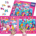 QUOKKA Magnetic Puzzles for Toddlers 3-5 – Search & Find 2 Pack, 60 Pieces Each – Travel Friendly Board with Hidden Objects, Mermaids and Unicorns Scenes – Educational Puzzle Gift for 3 Year Olds