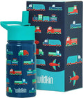 Wildkin Kids 14oz Stainless Steel Water Bottle – BPA-Free, Leakproof, Insulated, Easy-Clean - Transportation