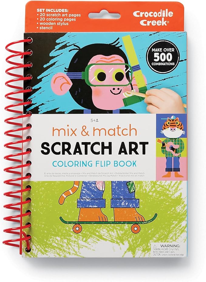Crocodile Creek Scratch Art Flip Book/Animals