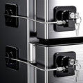4 Pack Refrigerator Locks with Keys for Kids, Toddlers and Adults, Self Adhesive Child & Baby Proofing Fridge Latch for Double Door, French Door, Cabinets and Drawers, Oven, Windows (Patent)