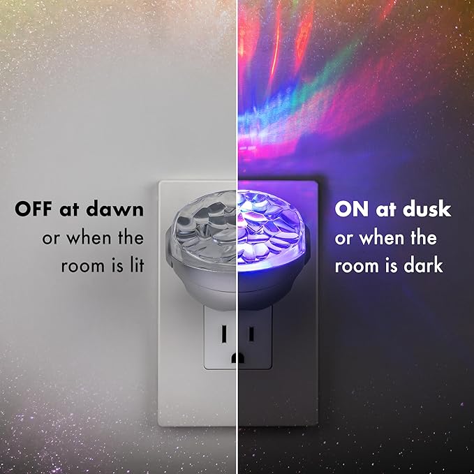 Projectables Northern Lights LED Projection Night Light with Moving Atmospheric Effects, 30404, Aurora Borealis Motion Effects Project Onto Wall and Ceiling