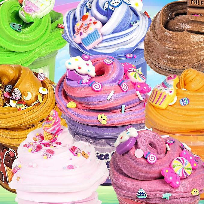 15pack Butter Slime Kit for Girl Boys, Party Favors, Fidget Toy, Stocking Stuffers for Kids 6 7 8 9 10 11 12 Years Old