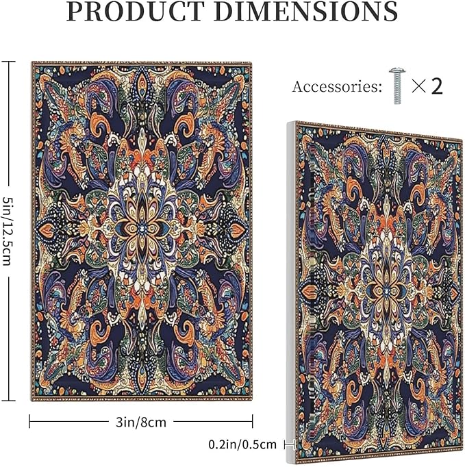 Light Switch Cover Plate Mandala Petals Retro Flowers 1 Gang No Device Blank Electrical Wall Plates Faceplate Decorative Switch Plate For Bed Room Home Decor