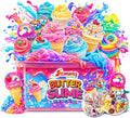 Butter Slime Kit for Girls Ages 8-12, 6 Pack Pre-Made Slime Kit with Charms, Sprinkles, Ice Cream Add-Ins & Storage Case, Soft Non-Sticky Sensory Gift for Kids