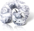 Cloudz Kids Super Soft N' Cuddly Animal Airplane Travel Neck Pillow! Keep Children Comfy and Supported with a Buddy While Traveling or just Resting at Home - Grey Wolf