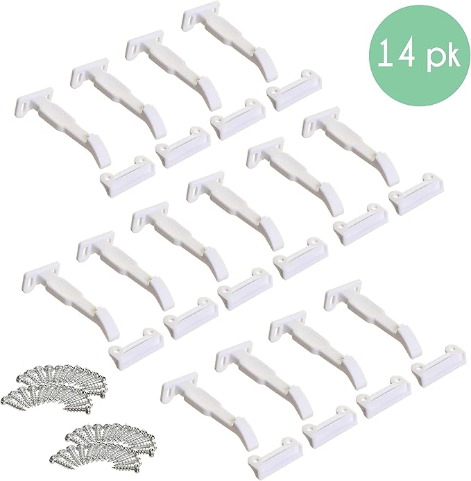 Little Chicks Baby Safety Cabinet and Drawer Locks -28 Pack of Latches - Model CK034