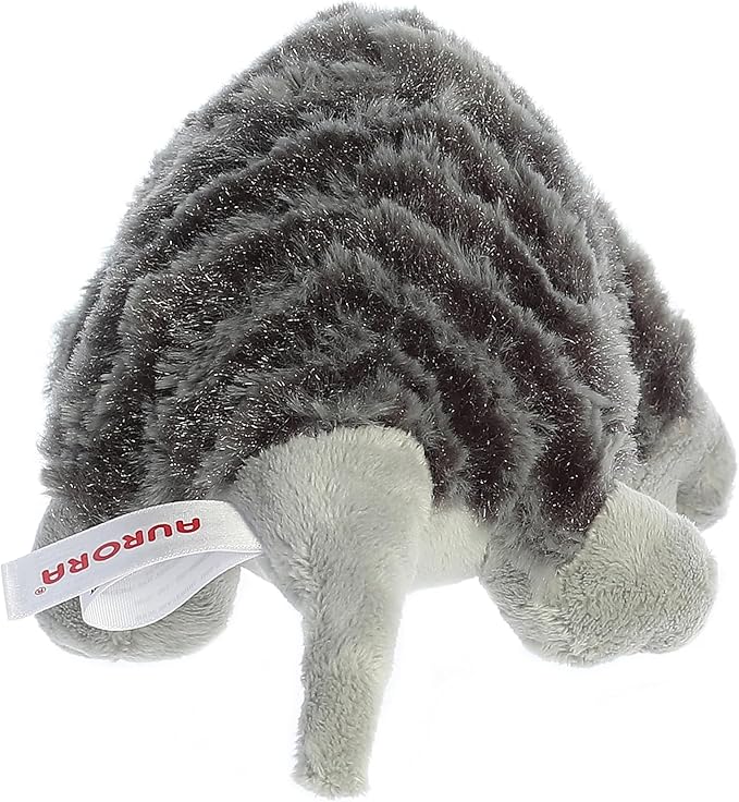 Aurora® Adorable Mini Flopsie™ Armadillo Stuffed Animal - Mini Companions Ready for Playful Adventures - for Kids All Ages, Toddlers, Adults, and Families - Gray 8 Inches