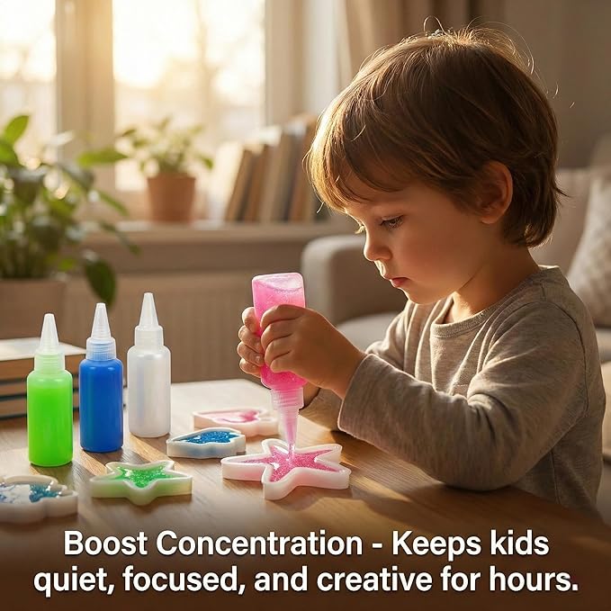 Magic Water Elf Toy Kit Refill & DIY Slime Squishy Making Kit for Kids,STEM Arts & Crafts Family Activity,Indoor Rainy Day & Holiday Fun(24 Bottles:12 Colors)