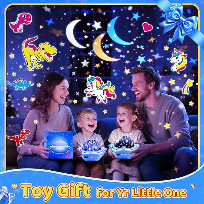 Night Light for Kids Night Light Projector, Baby Night Lights for Bedroom, Star Projector Galaxy Light Star Lights for Bedroom, Glow in The Dark Stars for Ceiling, Baby Sensory Toys, Kids Room Decor