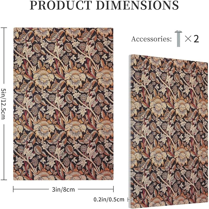 Light Switch Cover Plate Vintage William Morris Floral Plants 1 Gang No Device Blank Electrical Wall Plates Faceplate Decorative Switch Plate for Bedroom living Room Decor