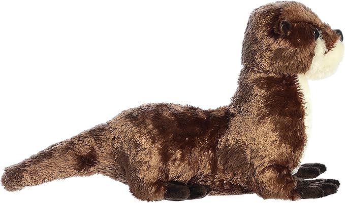 Aurora® Adorable Flopsie™ River Otter Stuffed Animal - Playful Ease - Timeless Companions - Brown 12 Inches
