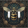 Decorative Switch Plates Mid Century Bee Dark Floral 2 Gang Double Toggle Outlet Light Switch Cover Wall Plate Electrical Faceplate For Home Office Decor