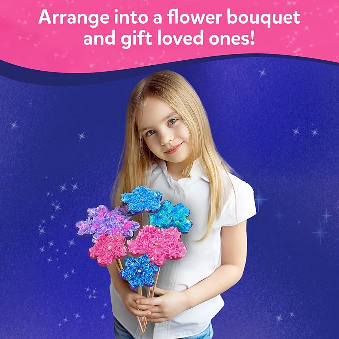 Skillmatics Poke-in Art - Flower Bouquet, DIY Wood Craft Kit, Mother’s Day Gift, Mess-Free Creative Play for Girls and Boys Ages 4, 5, 6, 7, 8, 9, Fine Motor Skills, Screen-Free Fun