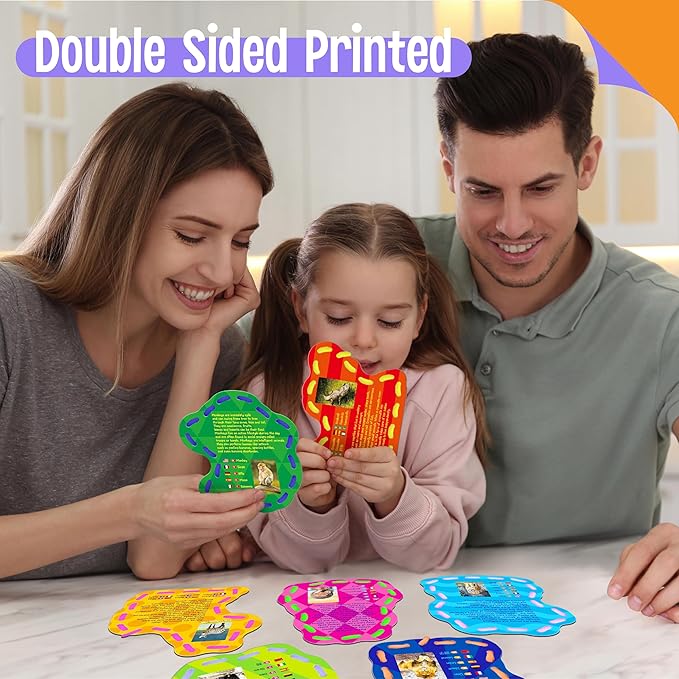 SpriteGru 9 PCS Kids Lacing Cards, 9 Double Sided Wild Animals Sewing Cards with 9 Colorful Laces, Educational & Learning Toys for Preschoolers, Kids Ages 3+