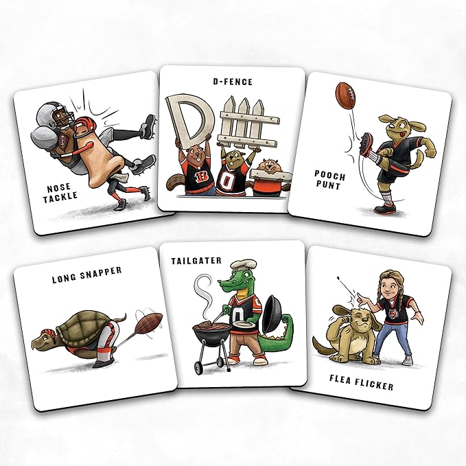 YouTheFan NFL Officially-Licensed Memory Match Game - Humorous, Team-Specific, Original Hand-Drawn Artwork, Fun for The Whole Family, for Fans Young and Old
