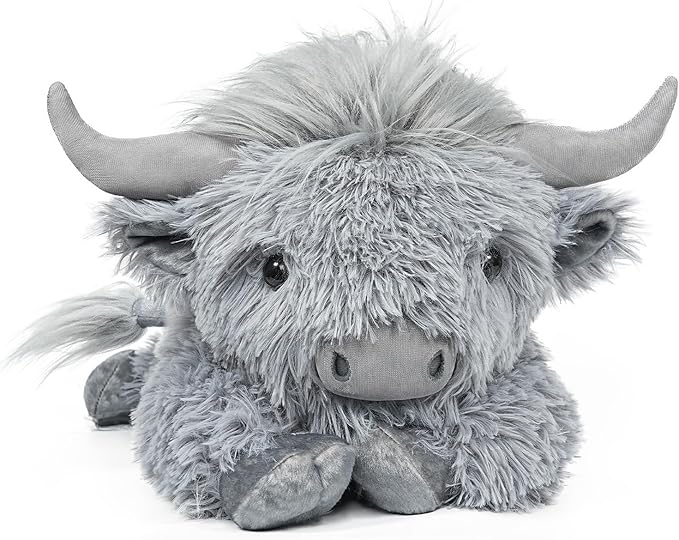 WDXDSOB Weighted Highland Cow Stuffed Animals, 4.2 Lbs Weighted Highland Cow Plush for Kids & Adults, 21.6 Inch Large Cattle Pillow Toy Gift for Christmas Birthday Gift