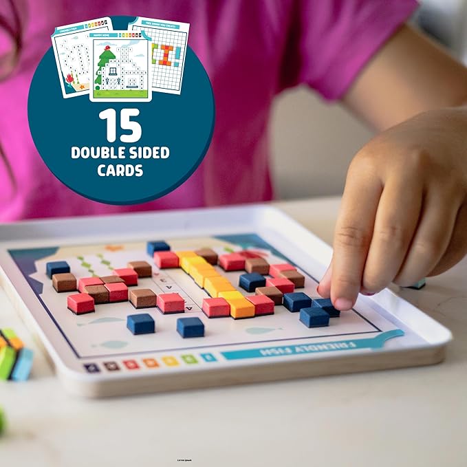 Chuckle & Roar Magnetic Puzzle Kit – Magnet by Number Edition, Mess-Free Color Matching Activity with 30 Challenges, Travel-Friendly Learning Toy for Kids Ages 4+