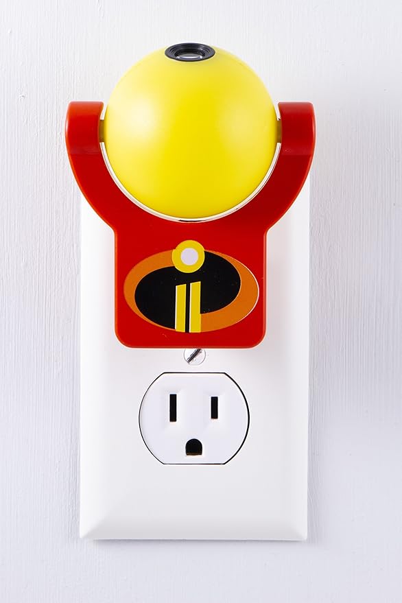 Projectables Incredibles 2 LED Night Light, Plug-in, Dusk-to-Dawn Sensor, Elastagirl, Violet, Dash, Jack-Jack, Project Image on Ceiling, Wall, or Floor, Ideal for Bedroom, Nursery, Bathroom, 41247