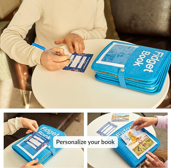 Fidget Book for Elderly | Fidget Blanket for Dementia | Dementia Products for Elderly | Gift and Activities for Seniors with Alzheimer’s | Sensory Fidget Book