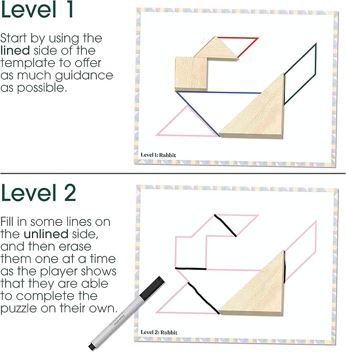 Keeping Busy Tangrams With Templates Dementia Activities for Seniors Brain Games for Adults Dementia Products for Elderly Alzheimers Products for Elderly Memory Games for Seniors Alzheimers Activities
