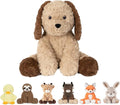 Niuniu Daddy 14" | 3.5 Pound Dog Weighted Stuffed Animal, Heavy Doggy Pillowfort Plush Toys for Kids Adults, Weighted Beads for Puppy Stuffed Animals Body Pillow for Gift Birthday Holiday Christmas